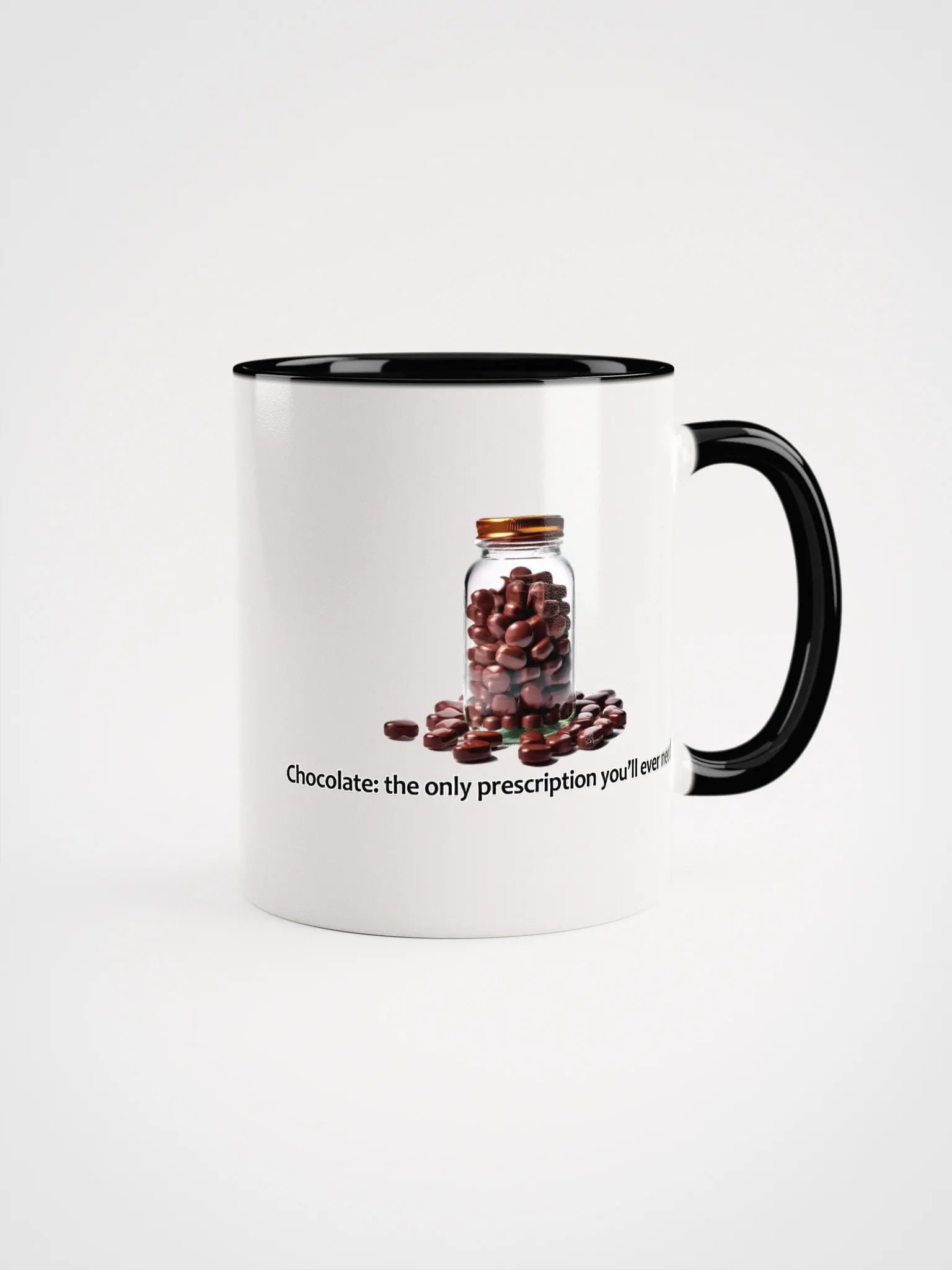 Chocolate: the only prescription you’ll ever need! COLORED MUG product image (1)