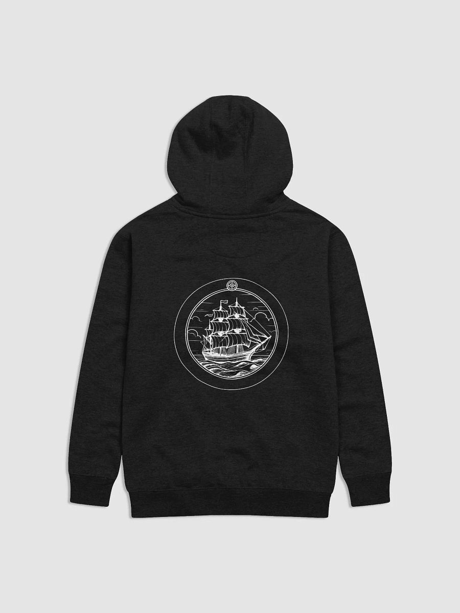 Dark hoodie with white transparant logo without name product image (1)