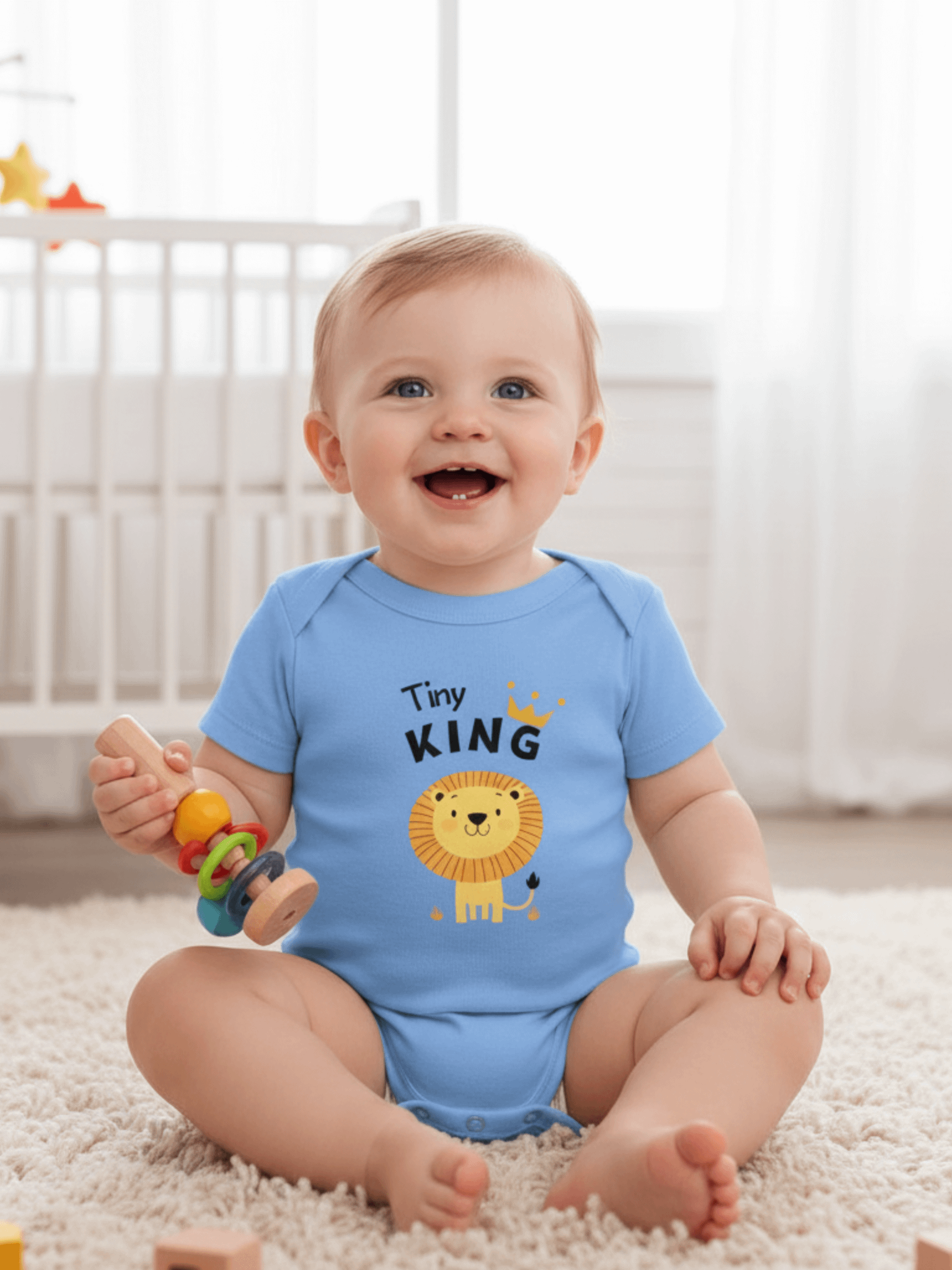 Crown Your Little Prince: The "Tiny King" Lion Onesie product image (7)