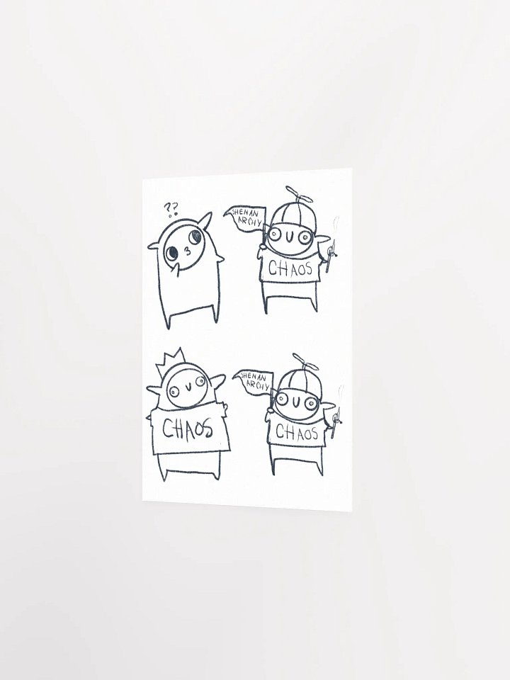 Chaos? CHAOS! colourable poster! product image (2)