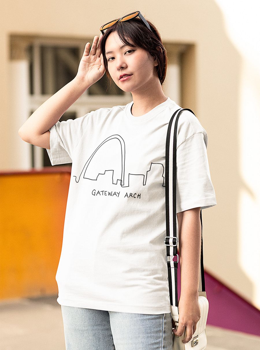 Gateway Arch Monument St Louis Missouri Travel Souvenir T-Shirt product image (3)