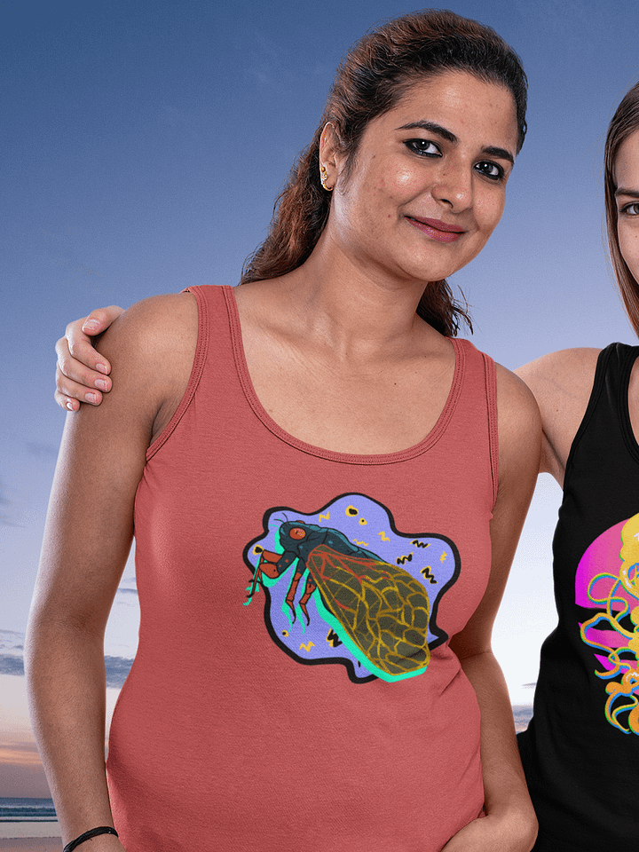 Vaporcicada jersey tank top product image (1)