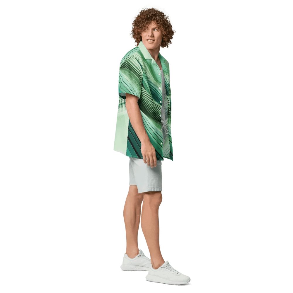 Men's Full-Print-8 Green Hawaiian Shirt product image (7)