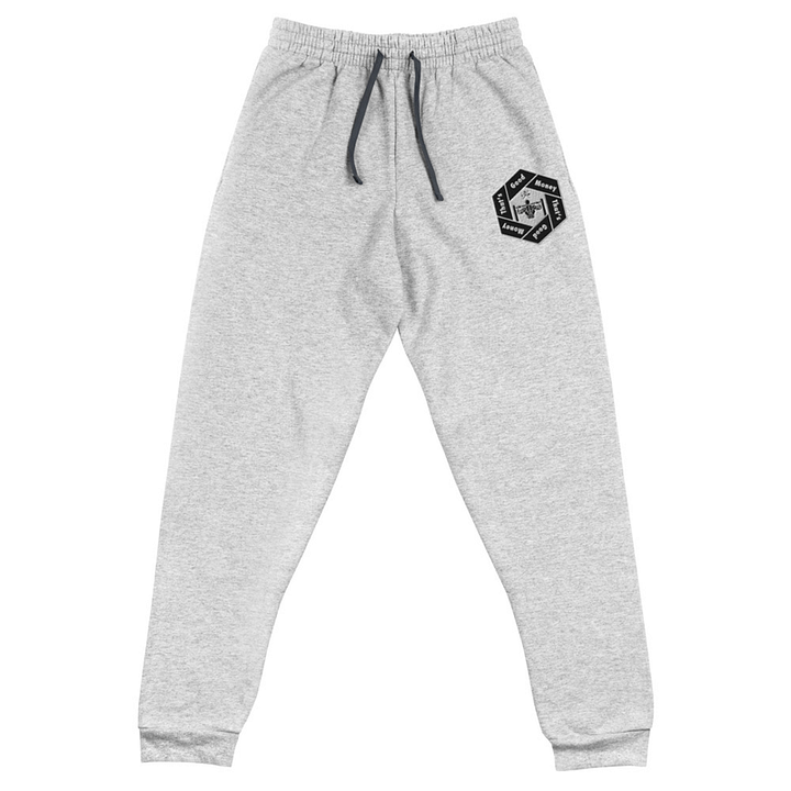 That's Good Money Embroidered Joggers - Athletic Gray product image (1)