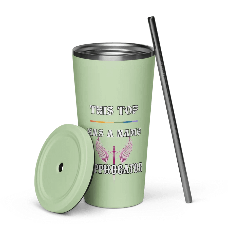 Sapphic Top has a name - Tumbler with Straw product image (6)