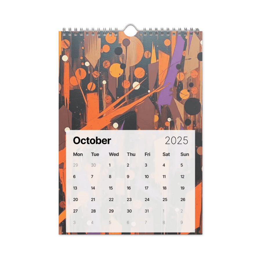 ART ABSTRACT WALL CALENDAR 2025 product image (12)