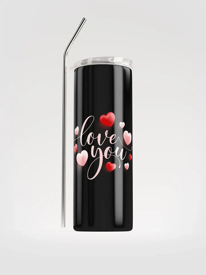 Love You Hearts Stainless Steel Tumbler: Share Love in Every Sip product image (1)