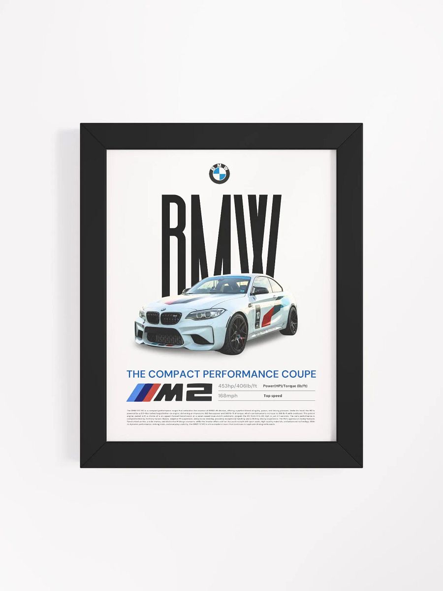 BMW F87 M2 FRAMED POSTER product image (4)