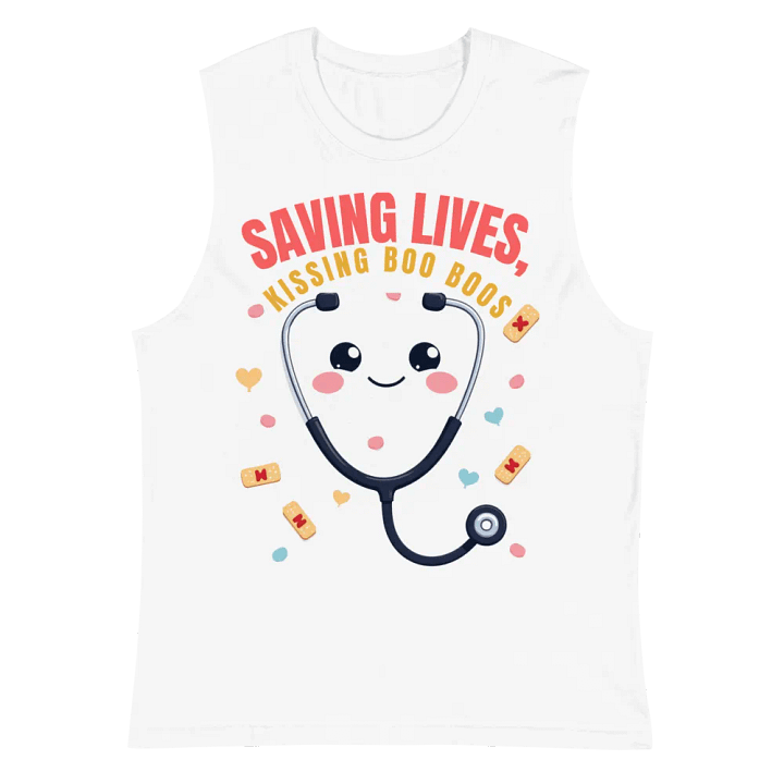 Smiling Stethoscope Muscle Tank product image (6)