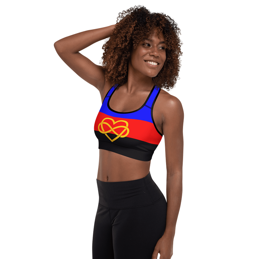 Polyamory Pride Flag Padded Sports Bra product image (5)