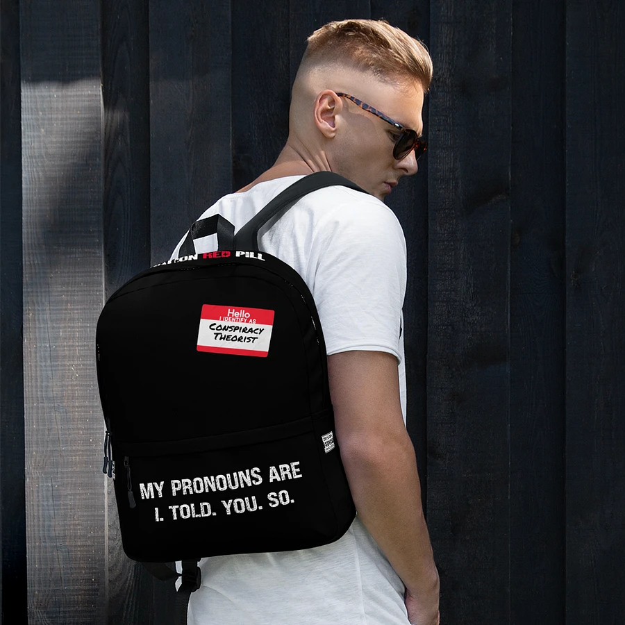 “Conspiracy Pronouns” Back Pack product image (3)