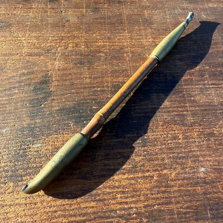 🎎 Japanese Kiseru Smoking Pipe – Early Showa Era with Burned Bowl and Bonus Bowl Head – Japan Antique Roadshow product image (1)
