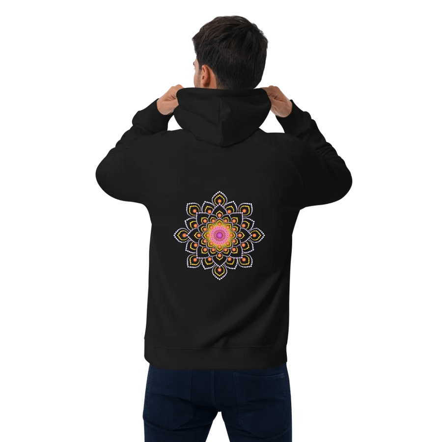 Simple Colorful Dot Mandala Unisex Eco Hoodie product image (3)