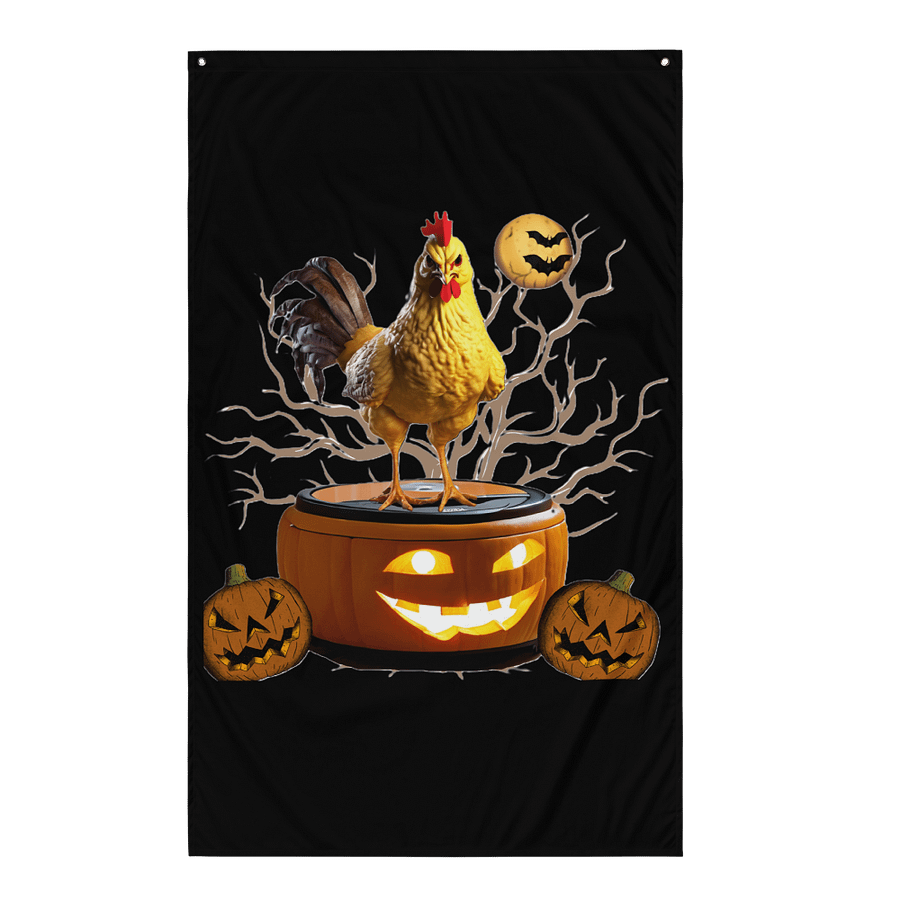 Rooster Rides Again Halloween Flag product image (1)