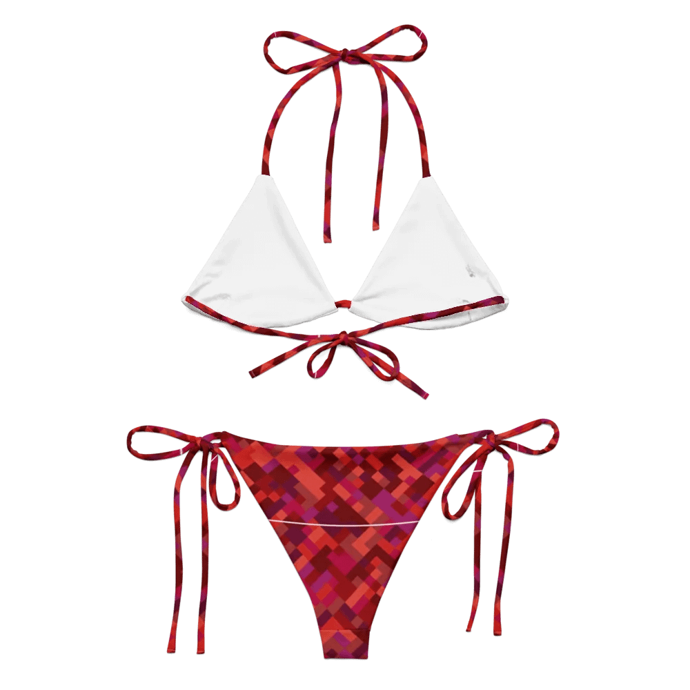 Colorful Mosaic Pattern Design String Bikini - v6 product image (5)