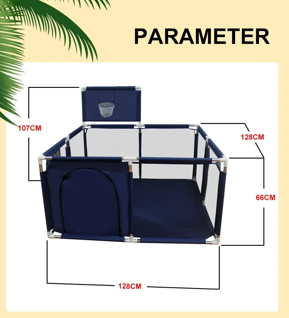 Baby Playpen with Basketball Board – Large Safe Activity Yard for Toddlers product image (9)