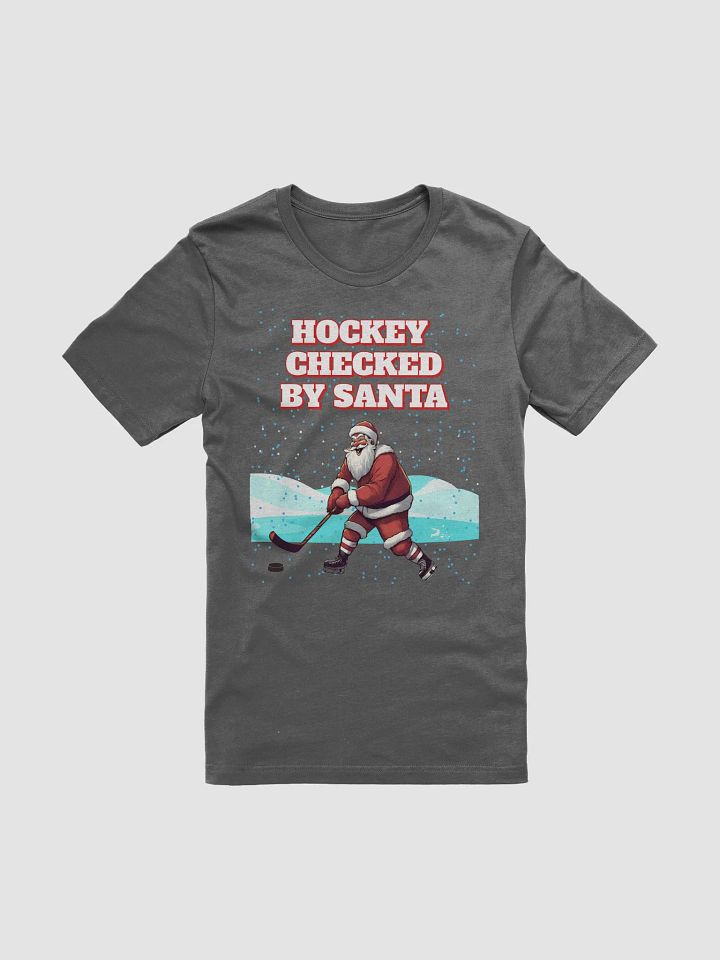 Hockey Checked By Santa Christmas T-shirt product image (3)