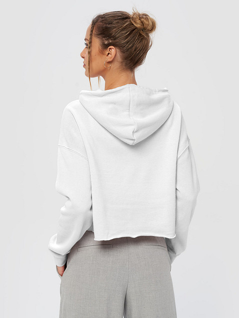 Photo showing Independent Trading Co. Women’s Lightweight Cropped Hoodie