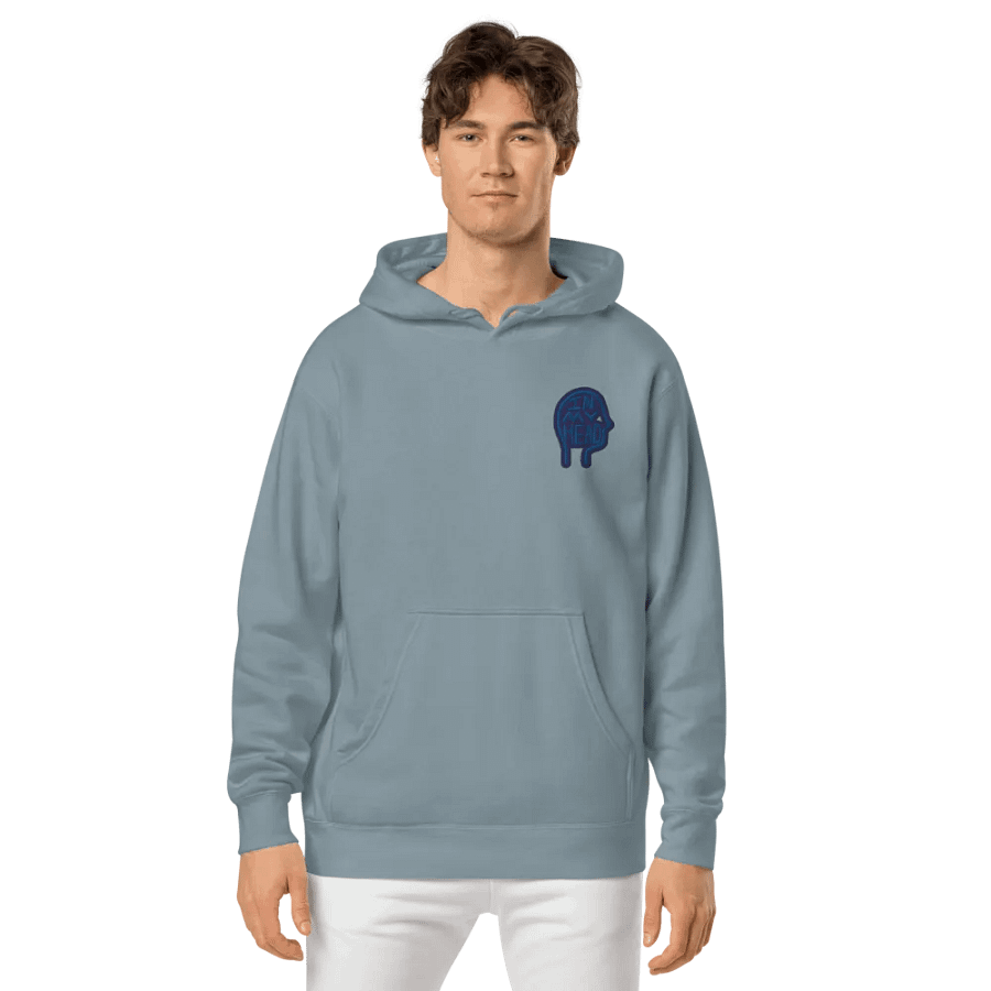 In My Head (L.C. lake design) embroidered pigment hoodie product image (2)