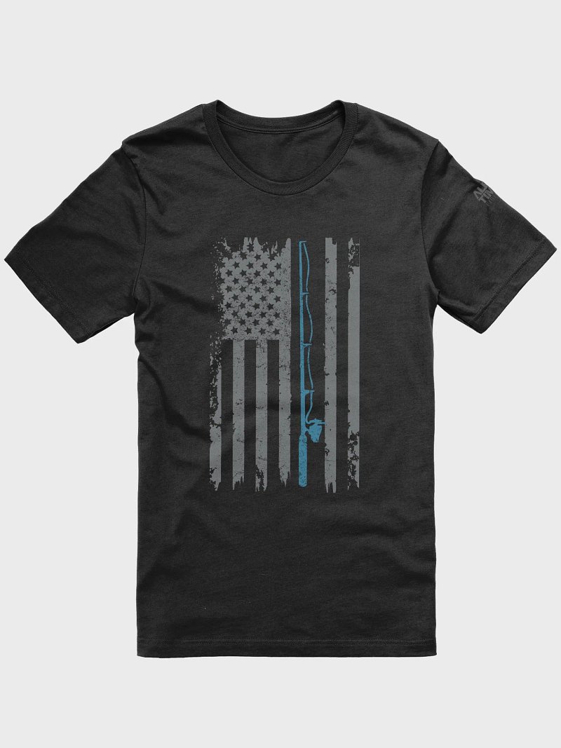 American Flag Fishing T-Shirt - Bella+Canvas Supersoft