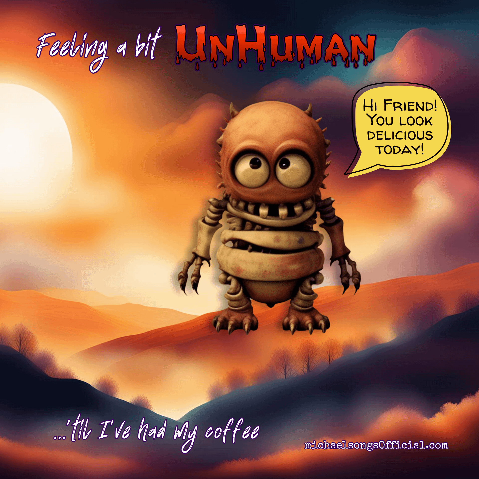 cork coaster w/UnHuman creature product image (2)