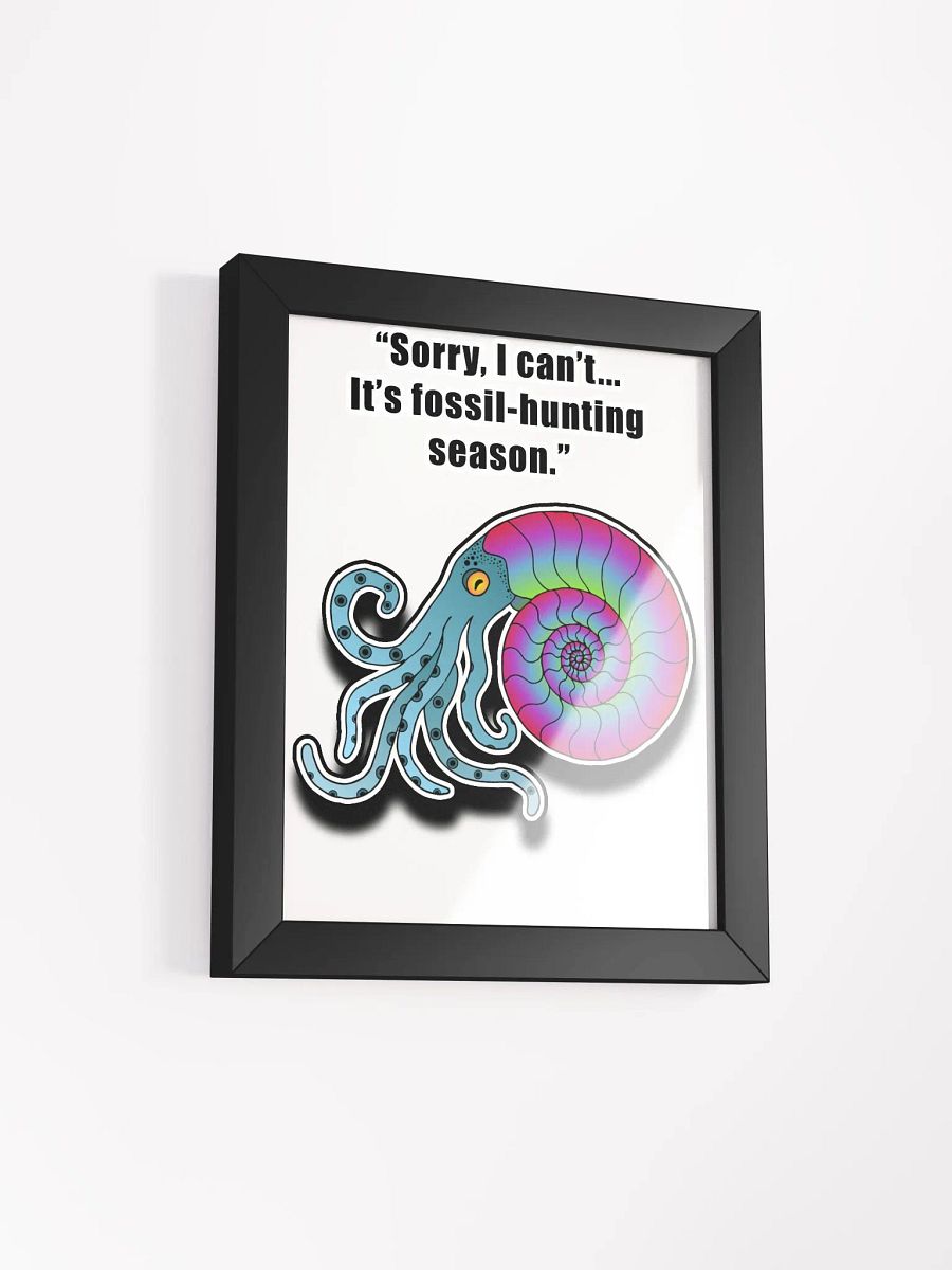 Spiral Ammonite Fossil-Hunting Season Poster product image (3)