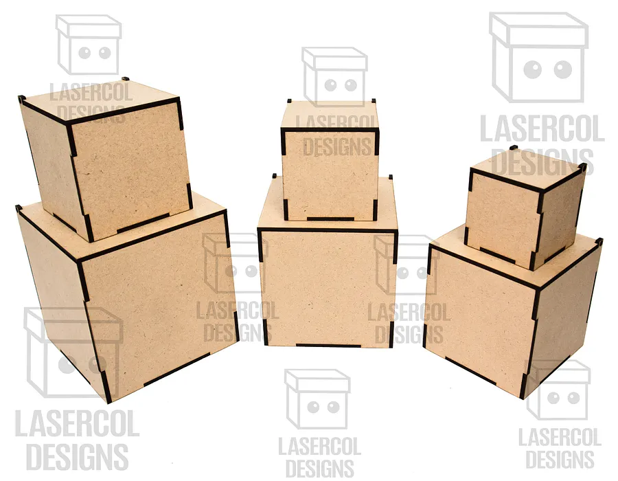 Boxes Set 5 (6 sizes) - Laser Cut Files product image (3)