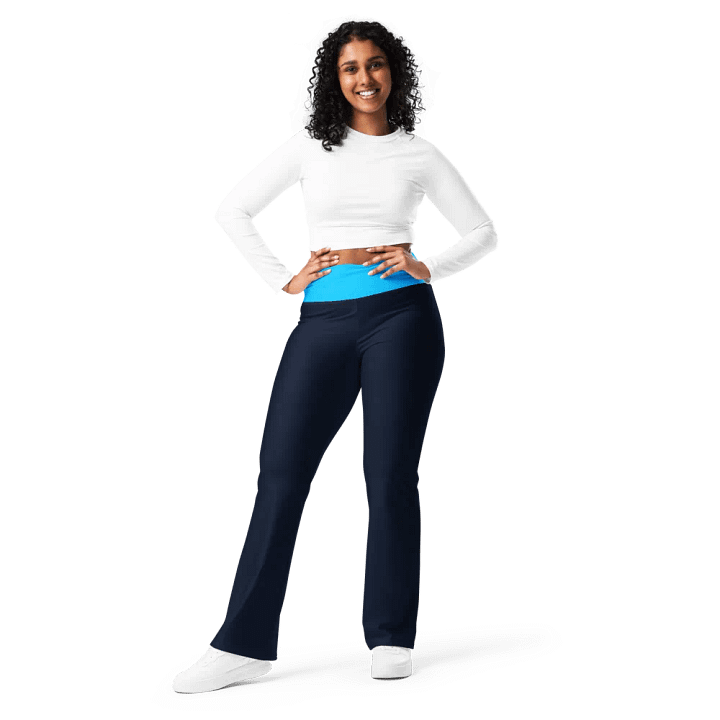 Blue Block Flare Sweatpants product image (2)