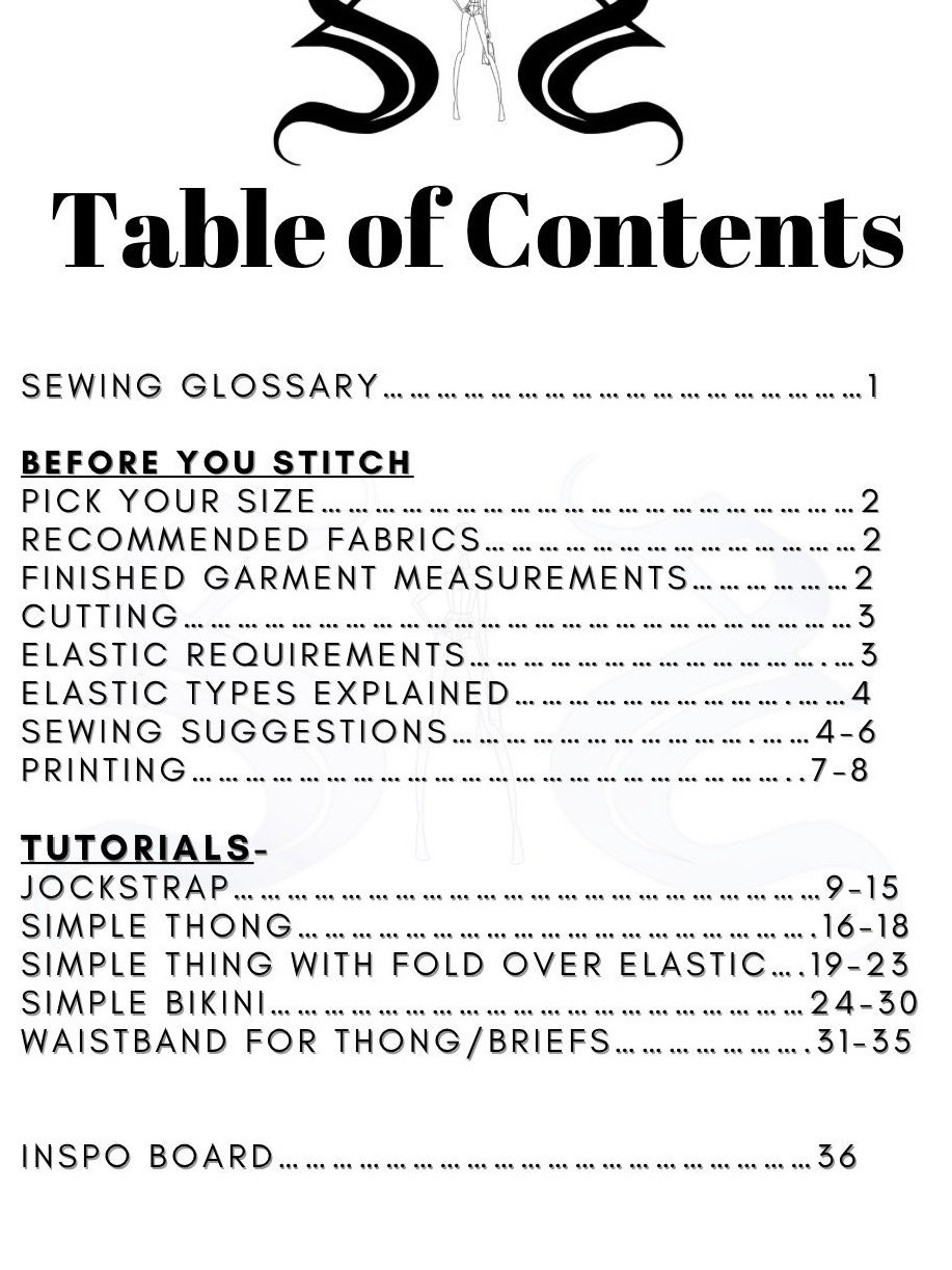 A set of Men’s underwear Sewing Patterns (briefs, bikini, thong, jockstrap) product image (2)