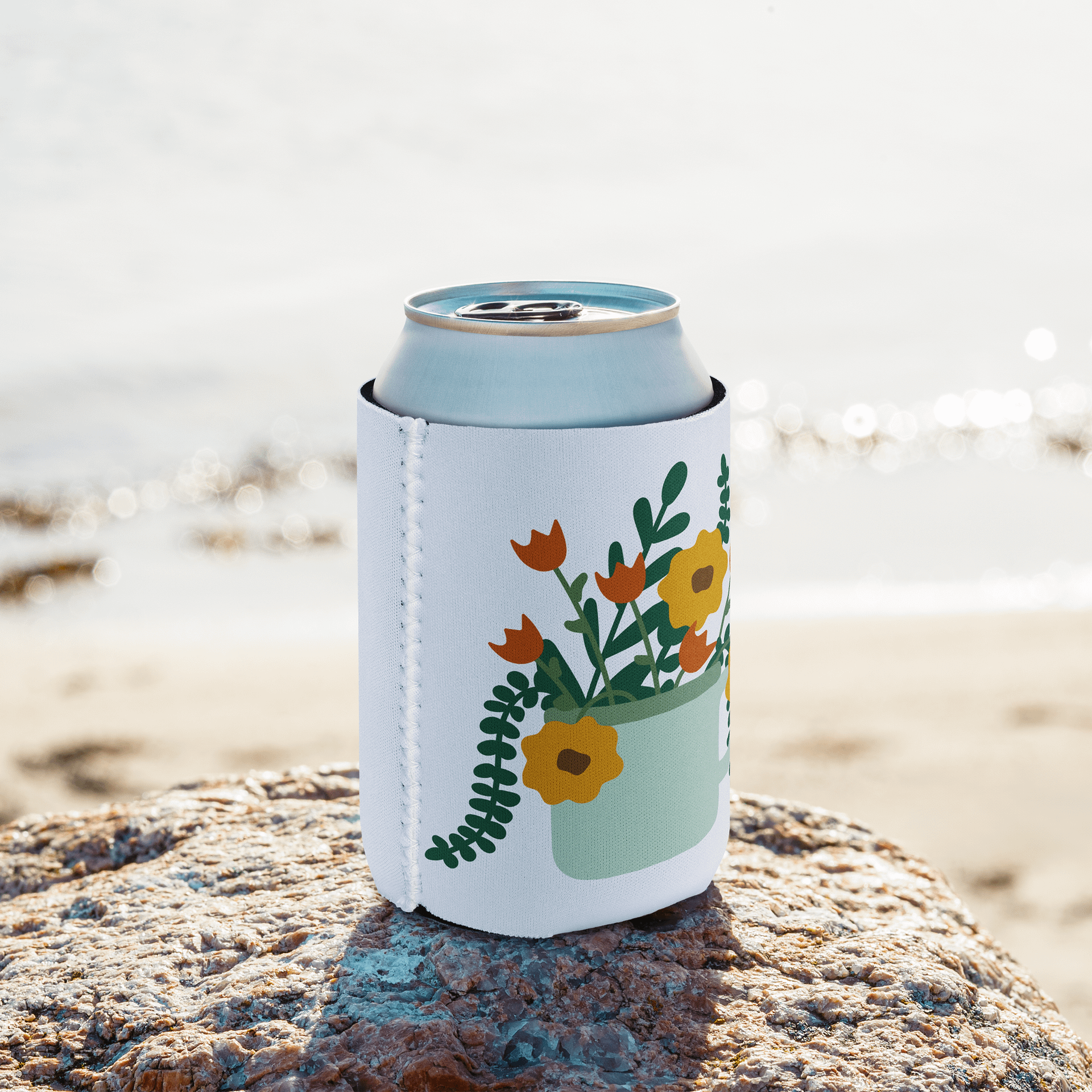 Orange and Red Floral Bliss Can Cooler product image (8)