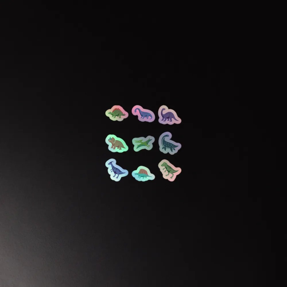 Dino Delight Holographic Sticker Pack product image (2)