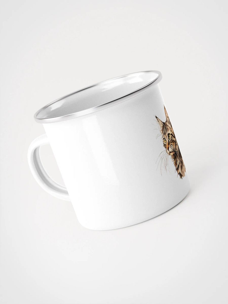 Whiskered Wanderlust Enamel Mug product image (2)