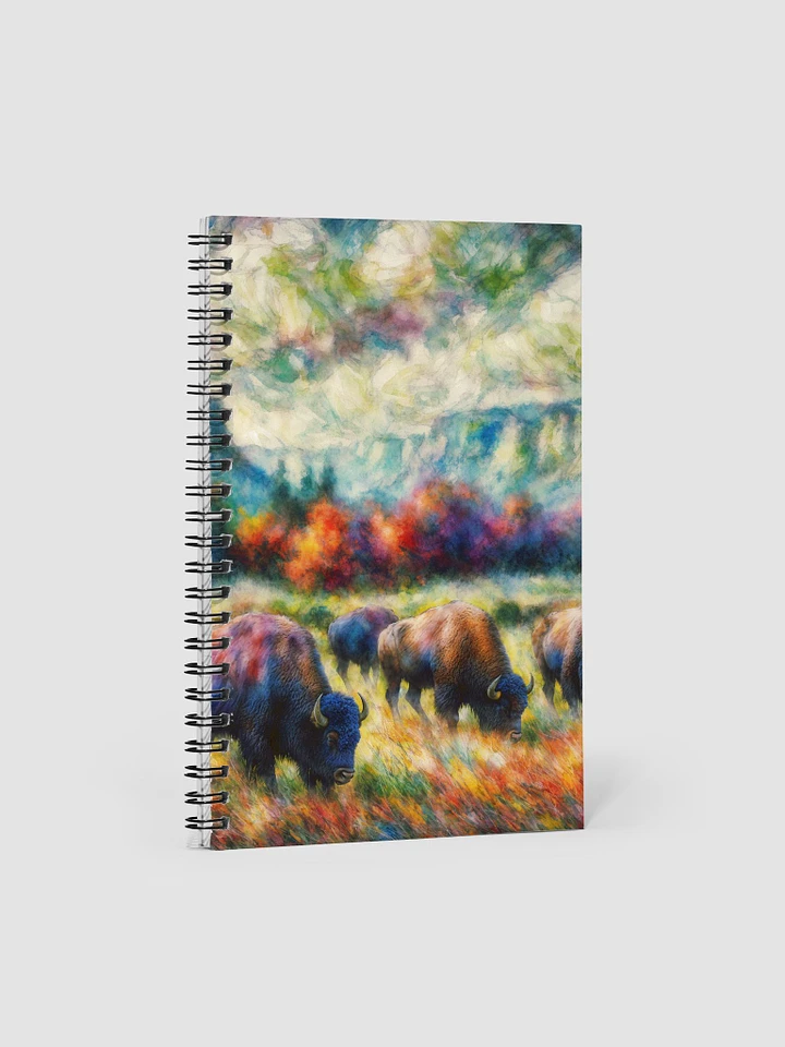Buffalo Grazing 2B, Personalize Your Thoughts with Our Spiral Notebook product image (1)