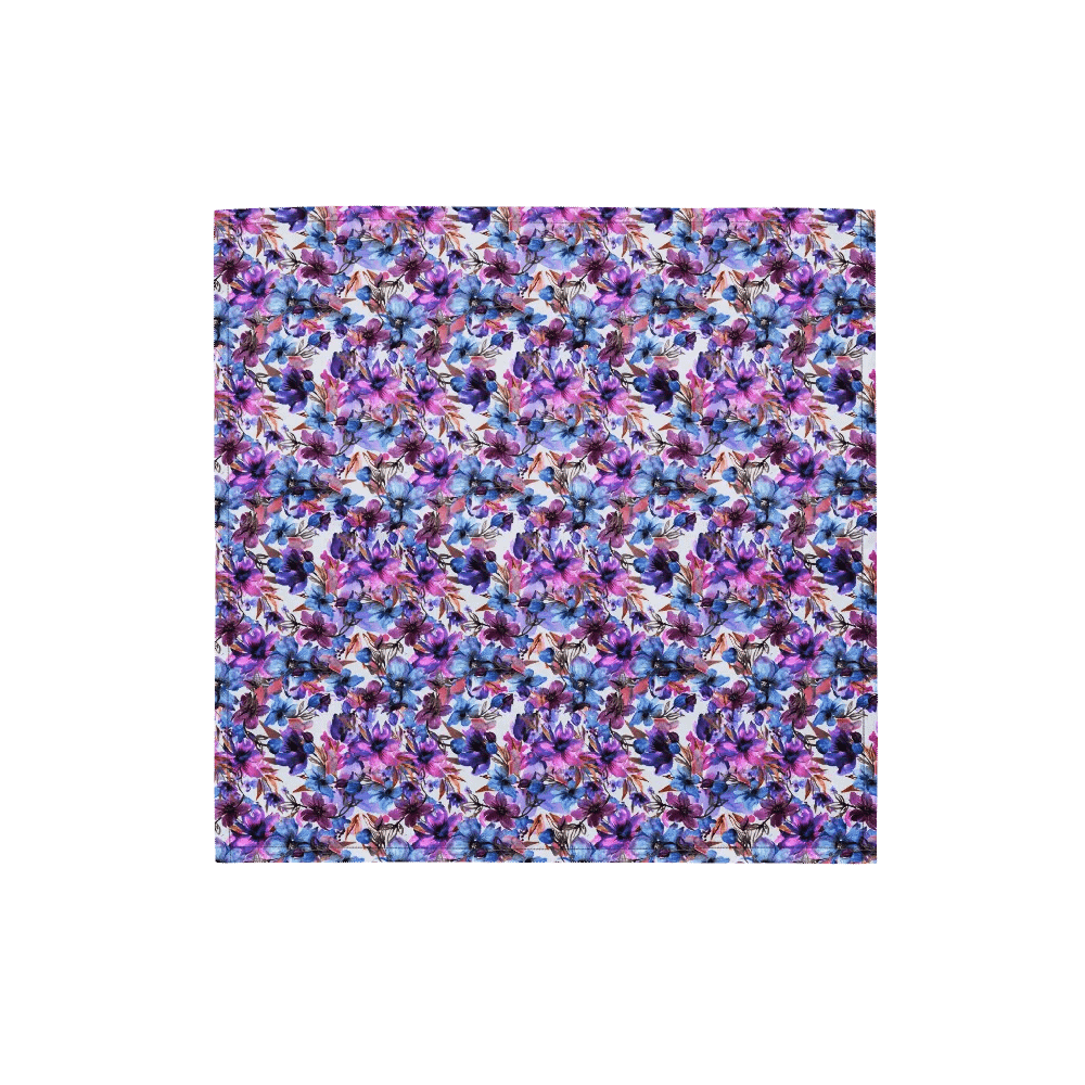 Purple Flowers Bandana product image (1)