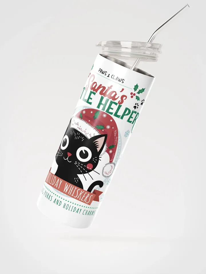 Santa's Little Helper -Tumbler with straw product image (2)