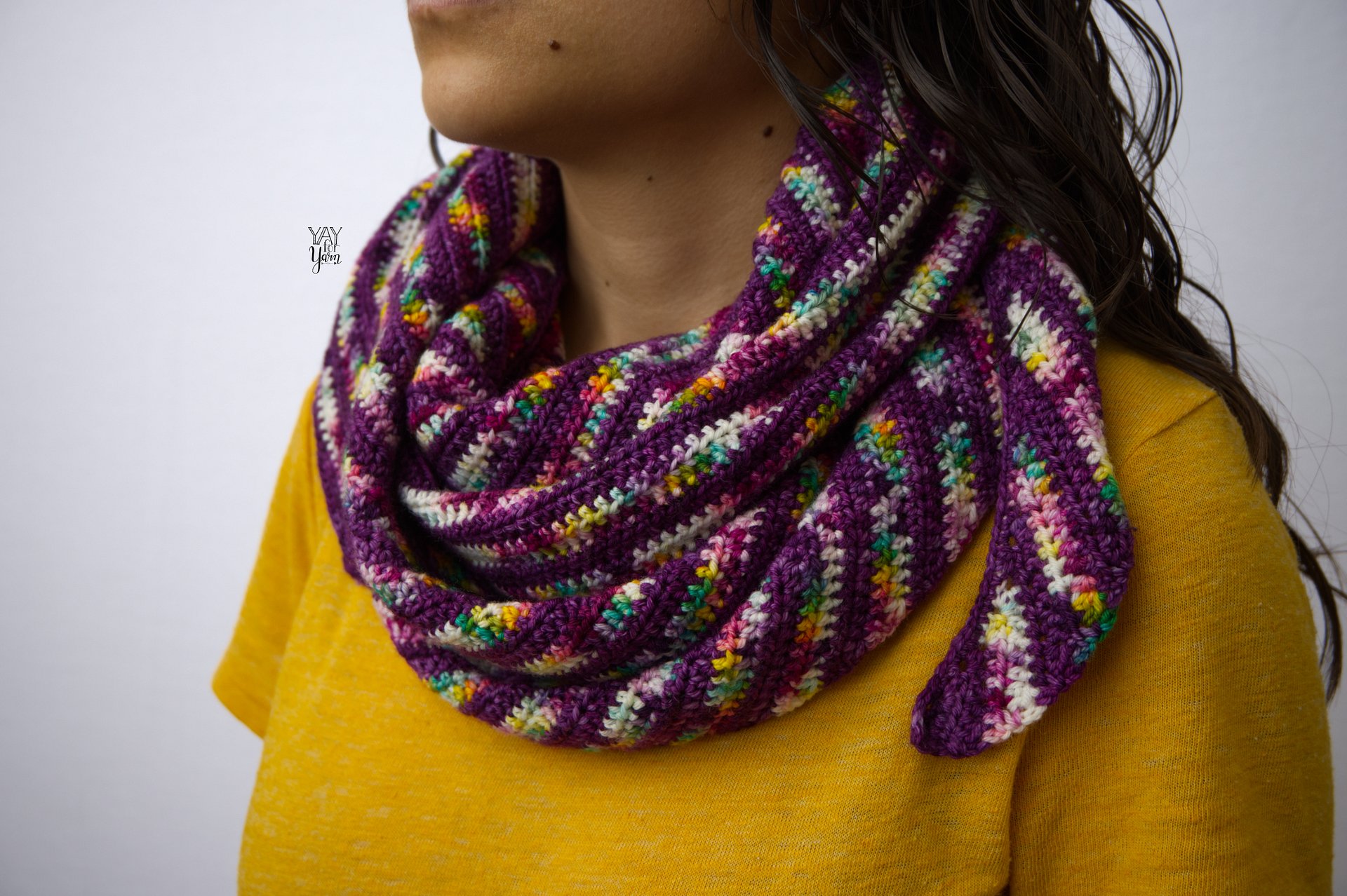 Double Gradient Boomerang Shawl Crochet Pattern product image (5)