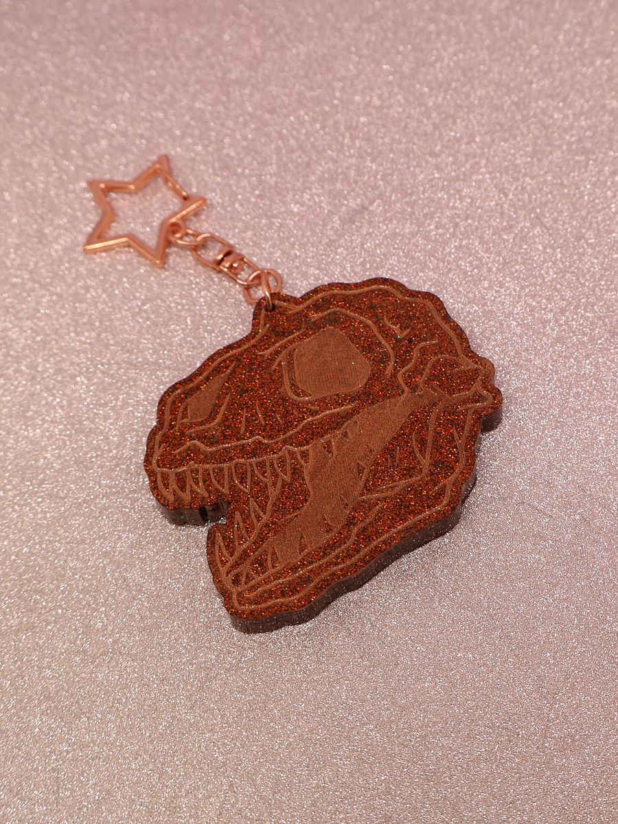 T-Rex Skull Fossil Keychain product image (3)