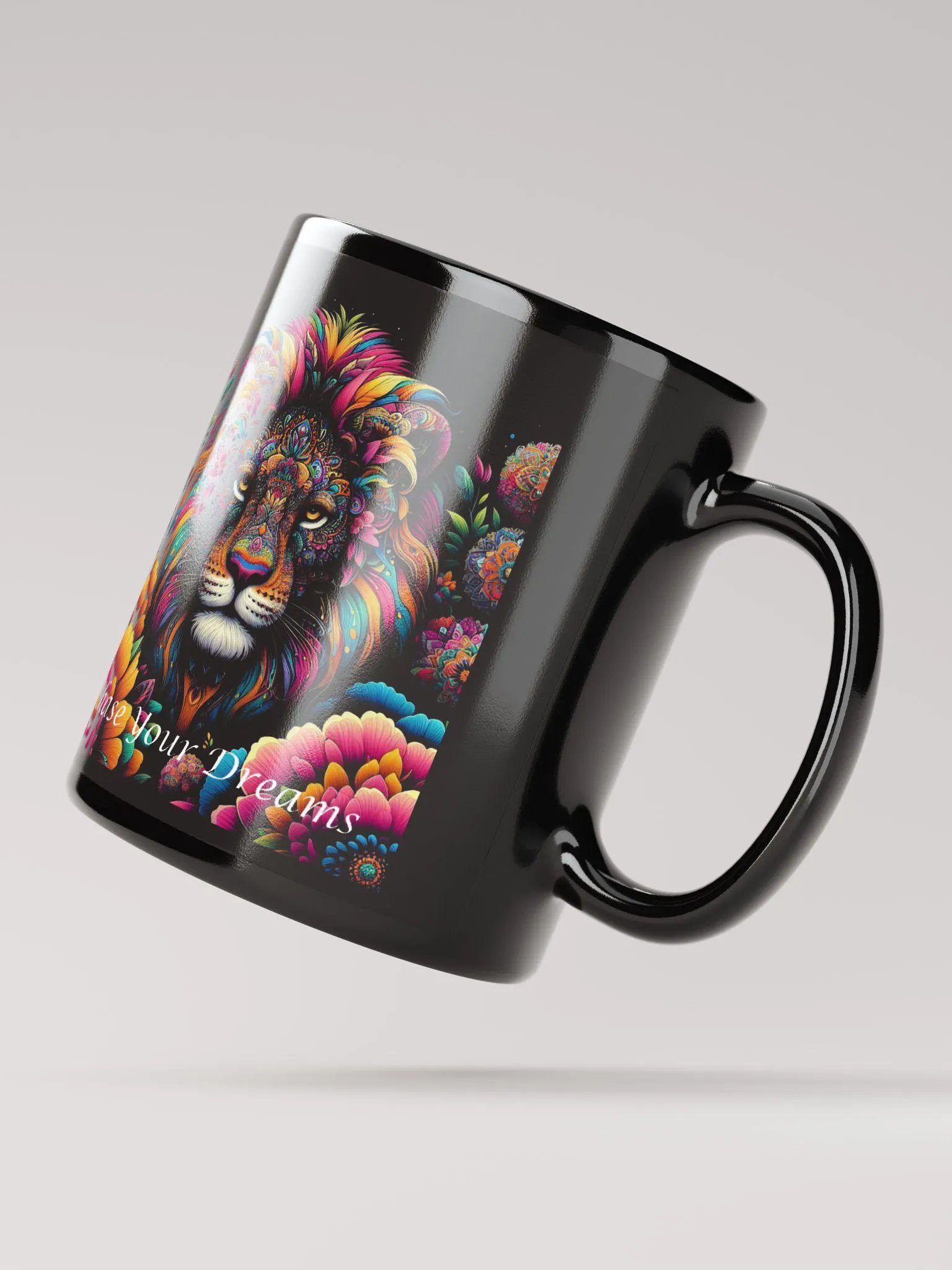 "Chase Your Dreams" #Motivational Glossy Black Mug product image (4)
