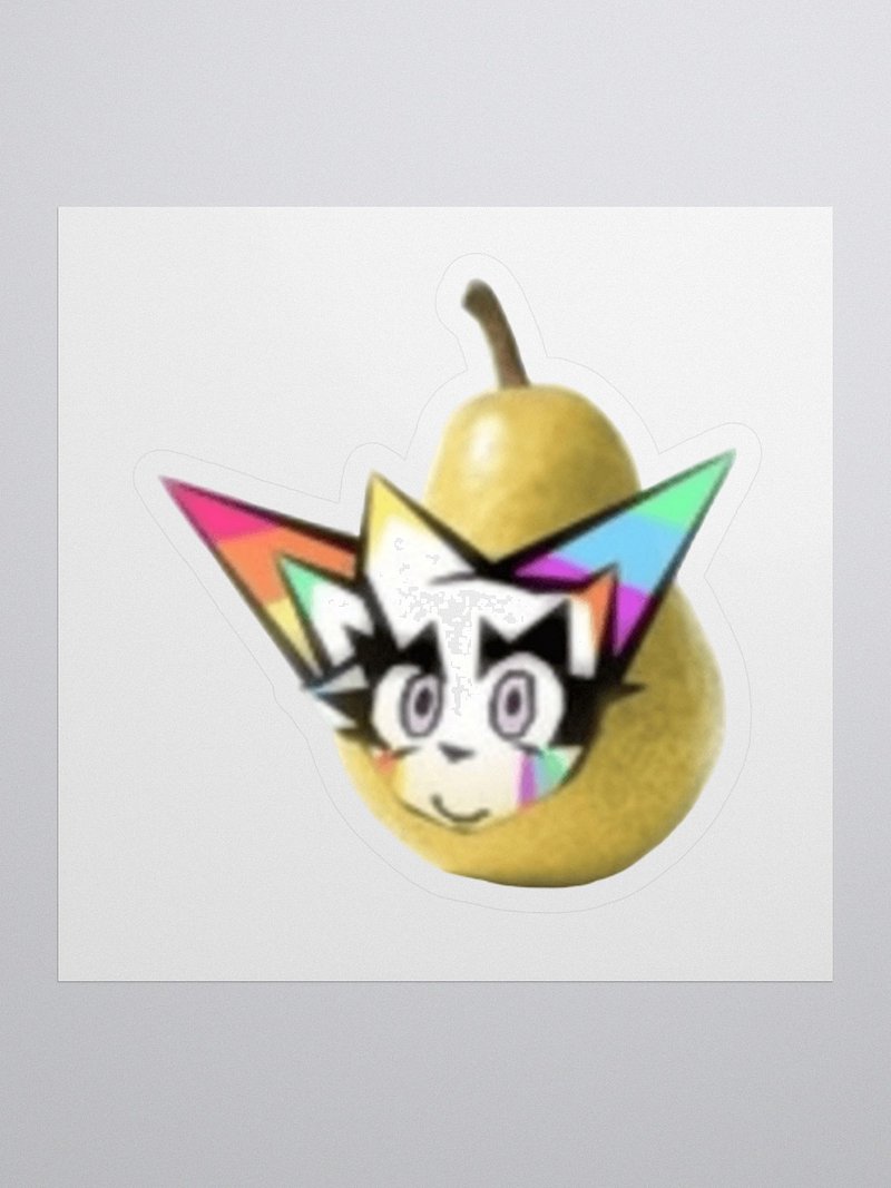 glitter pear sticker
