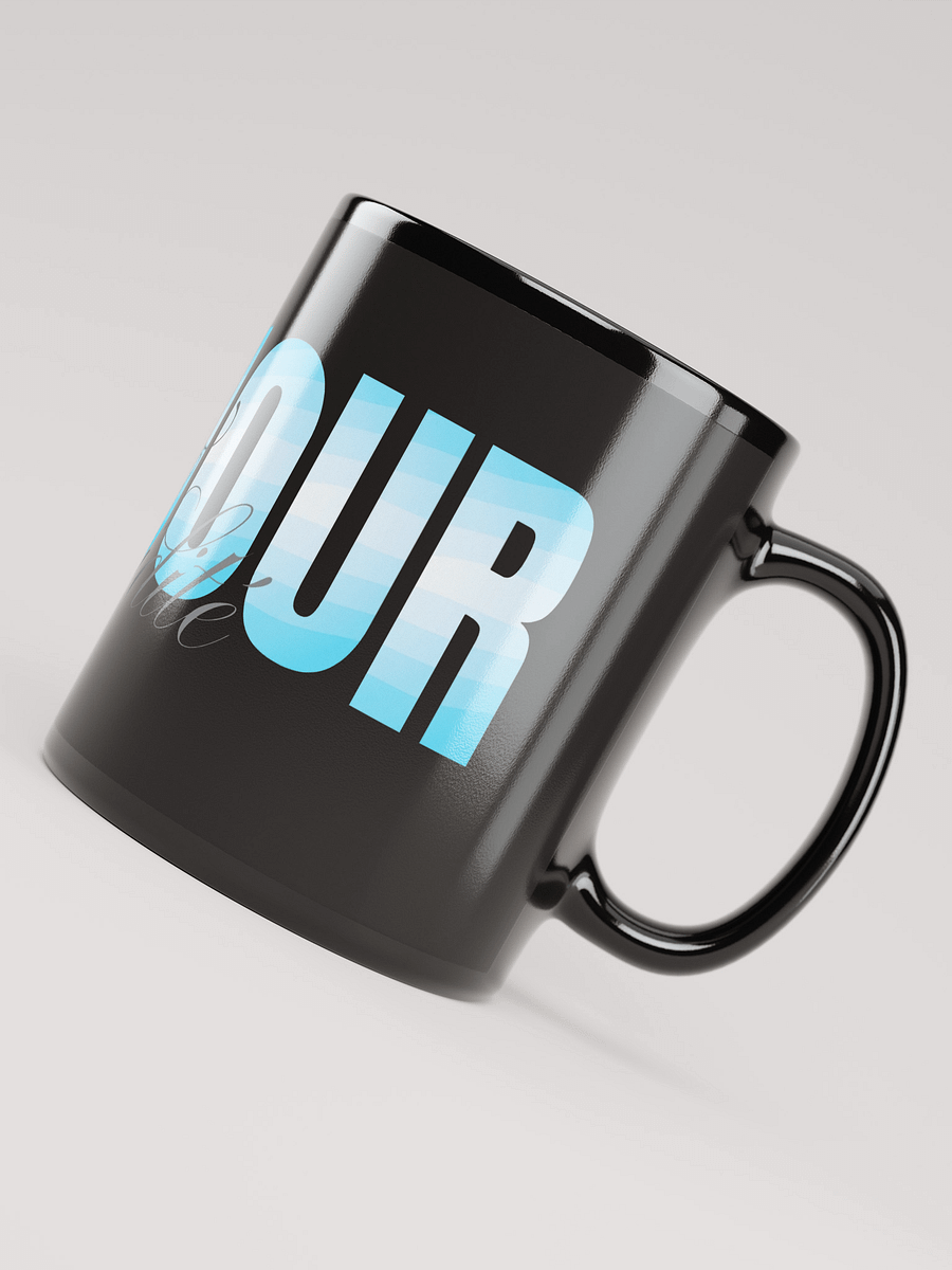 Mug Noir Bonjour Fluidité - Cadeau Mug Message Positif product image (4)