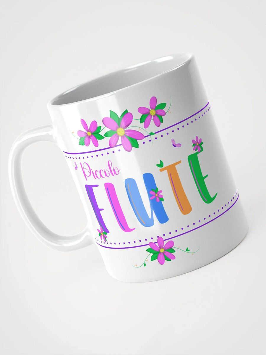 Floral Flutes White Glossy Mug - Piccolo product image (3)