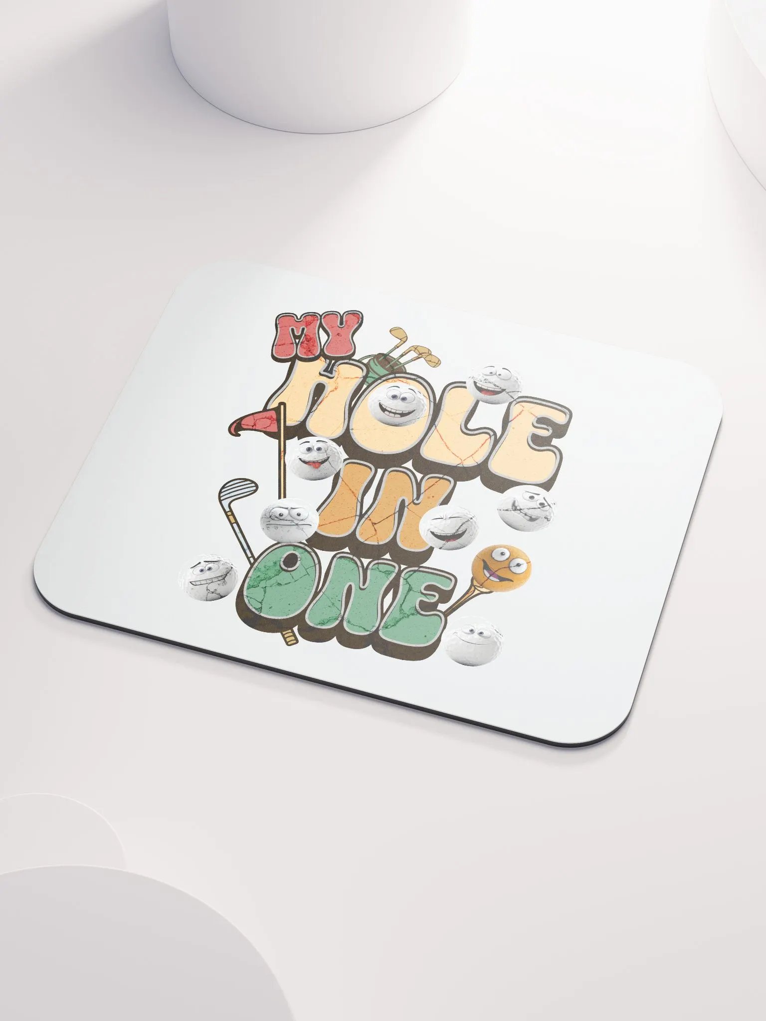 My Hole In One Smiling Golf Balls Mouse Pad product image (3)