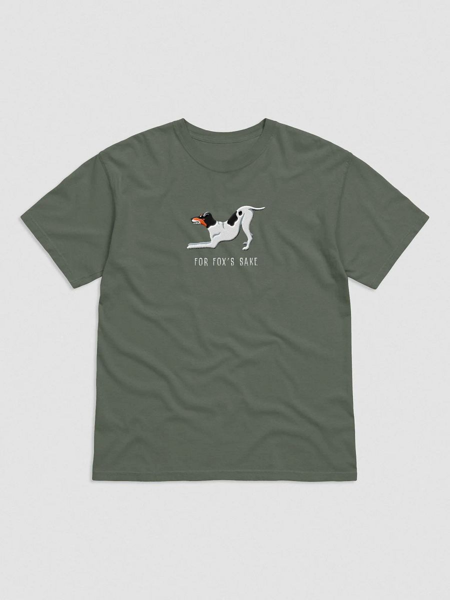 For Fox's Sake T-Shirt(Embroidered) of a Smooth Fox Terrier(Tricolor) product image (4)