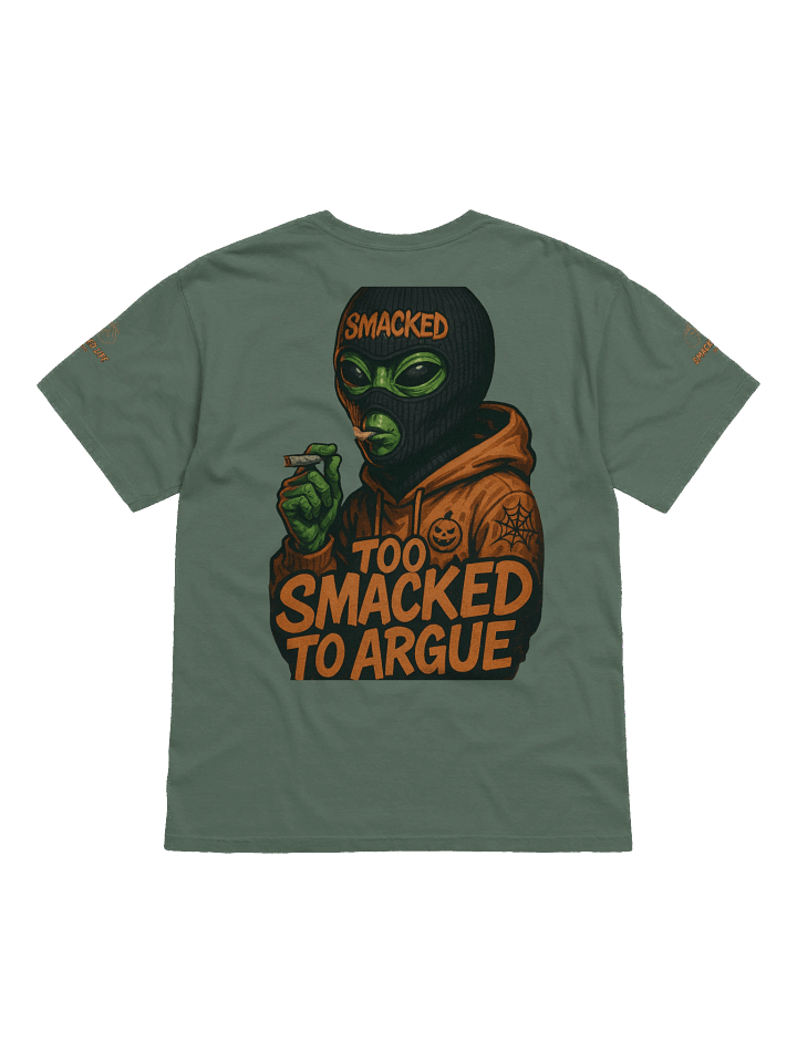 Too Smacked to Argue – Orange Alien in Ski Mask Unisex T-Shirt (Variety of Colors) product image (8)