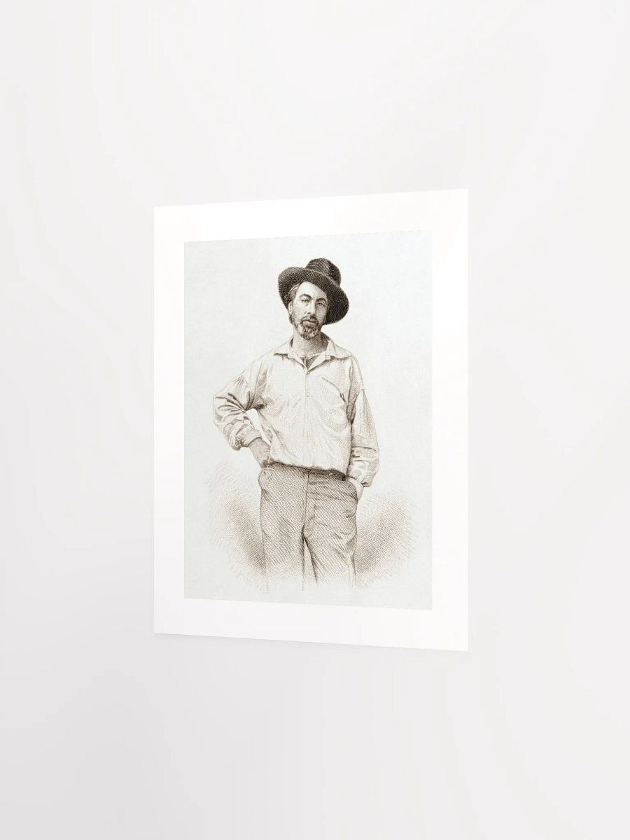 Walt Whitman Steel Engraving by Samuel Hollyer (1854) - Print product image (2)