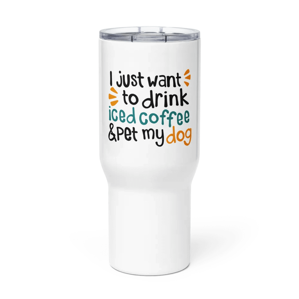 Iced Coffee & Dog - Travel Mug With a Handle product image (1)