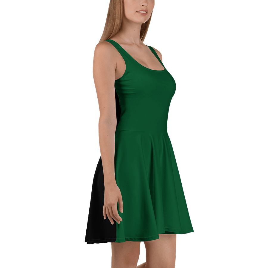Midnight Veil Designs Black and Green Fantasy Skater Dress - XS to 3XL product image (4)