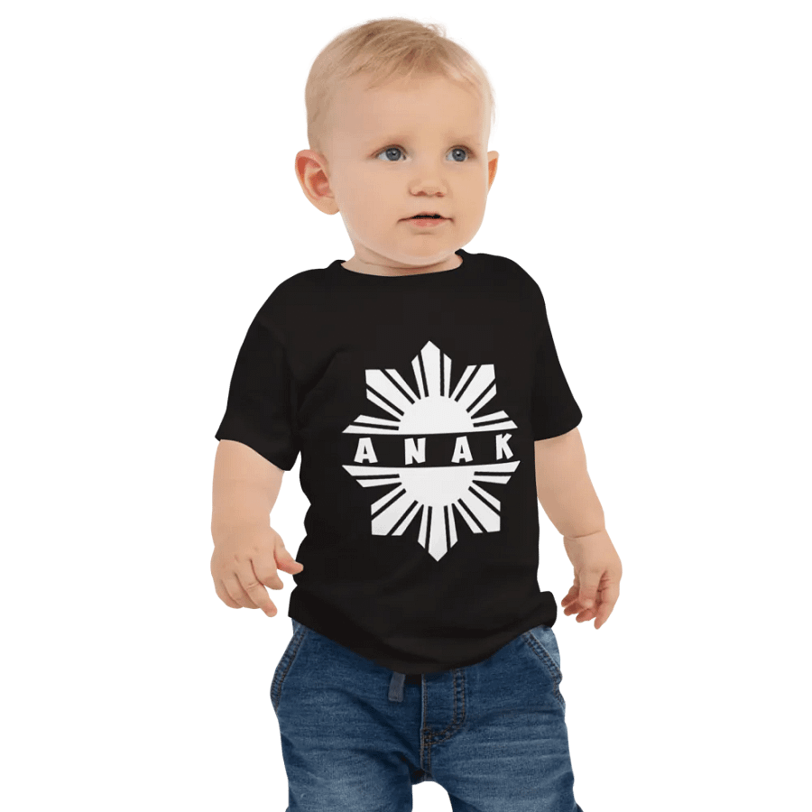 Anak (White Logo) Child Baby Black Tee, Little Filipino Philippines Toddler Child Infant T-Shirt product image (1)