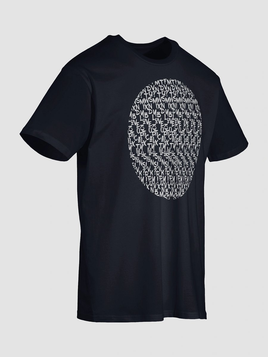 I LOVE OPTICAL ILLUSIONS T-SHIRT UNISEX WHITE TEXT product image (4)