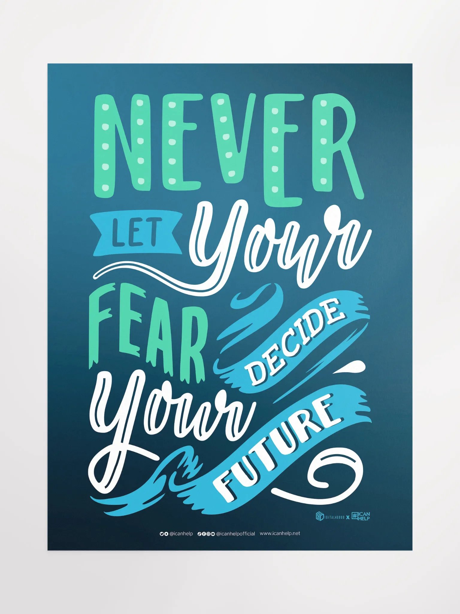 Never Let Your Fear Decide Your Future Poster product image (1)